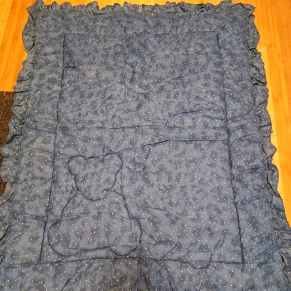 Family Bear Nursery Quilt/ Bedding Crib - Picture 5 of 7
